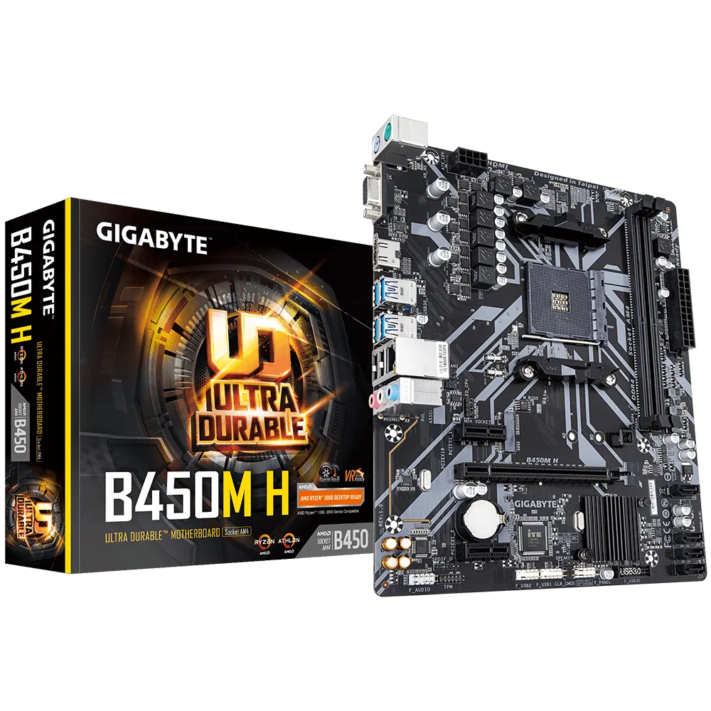 Gigabyte B450M H AM4 Micro ATX Motherboard NAXLAV COM